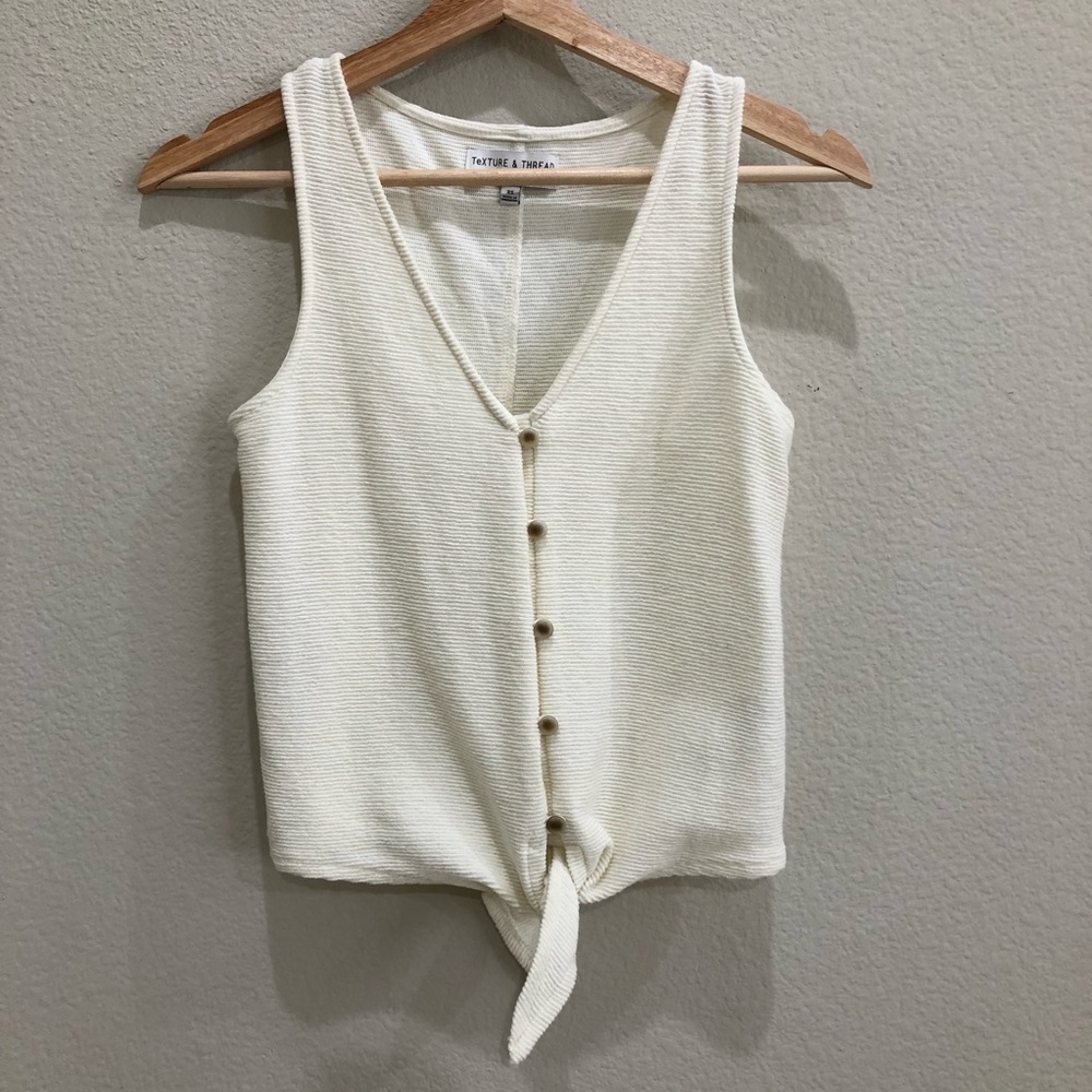 Madewell Texture and Thread Front Tie Top